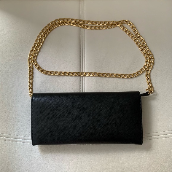 Prada saffiano wallet on chain black - Picture 2 of 4